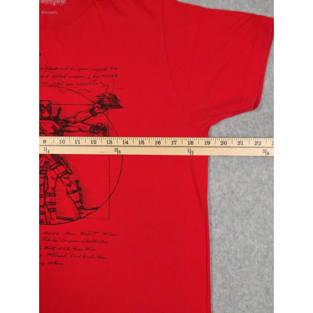 Deadpool Leonadro DaVinci Sketch t Woman's T Shirt Size M - Picture 6 of 6